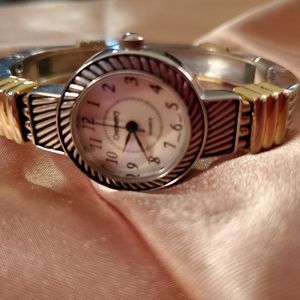 Ladies silver and goldtone watch.